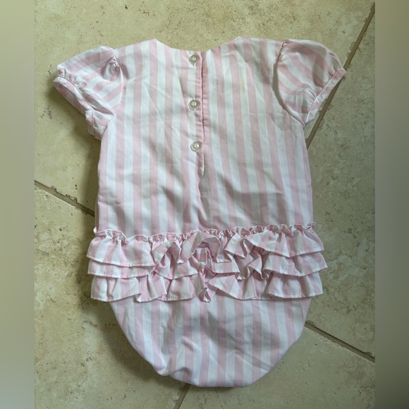 Pink Striped Baby Romper - Picture 2 of 2